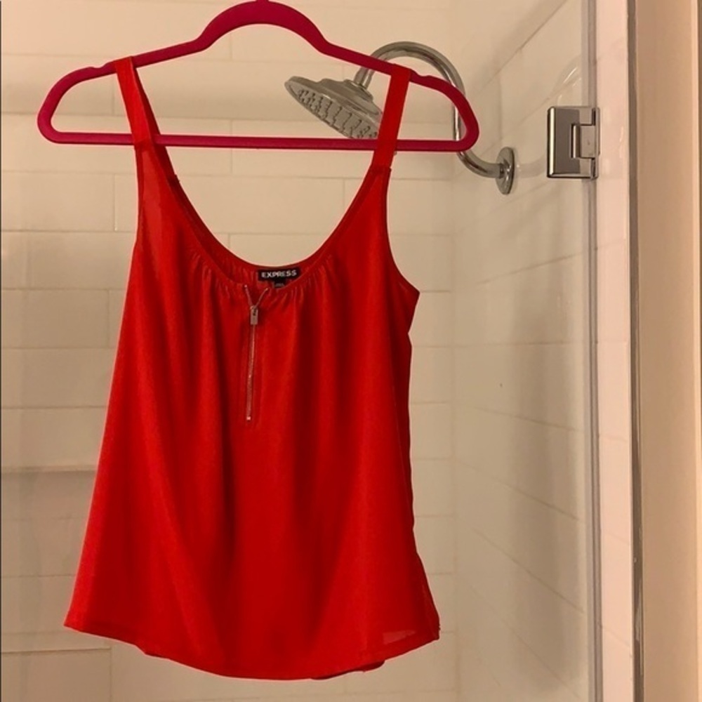 Red Express Zip Tank Top